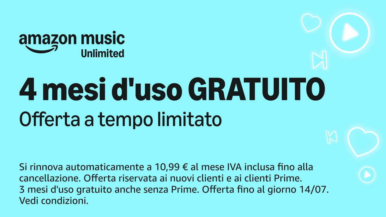 Immagine di Amazon Music Unlimited GRATIS per 4 mesi per i Prime: ecco come ottenerlo!