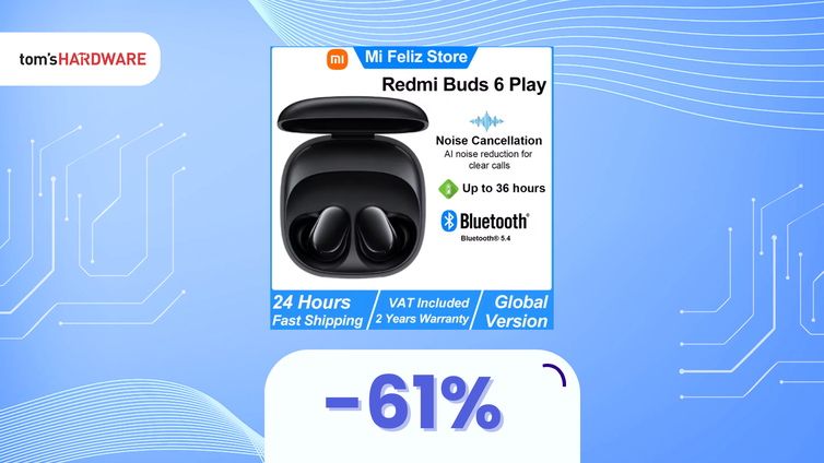 Immagine di Xiaomi Redmi Buds 6 Play scontati del 61% su AliExpress!