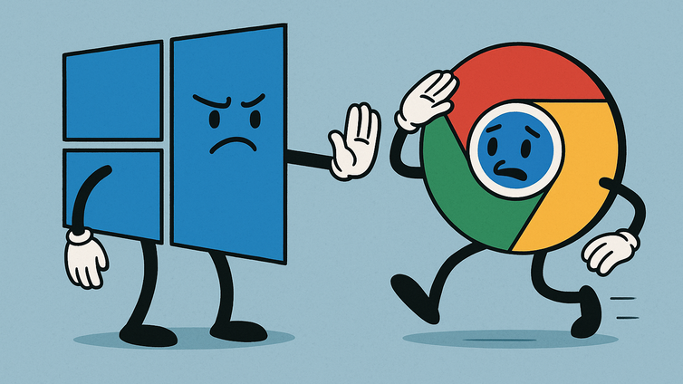 Immagine di Microsoft blocca Chrome: bug o guerra a Google?