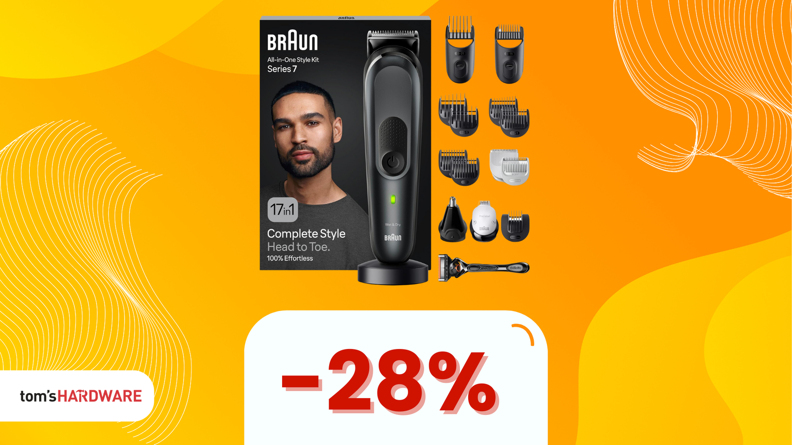 Immagine di Regolabarba Braun 17-in-1, CHE PREZZO! Risparmi il 28% a soli 70€!