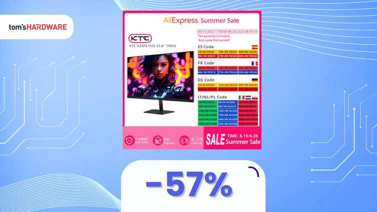 Immagine di Monitor da gioco KTC H24F8 FHD 23.8", CHE PREZZO! Sconto del 57% su AliExpress