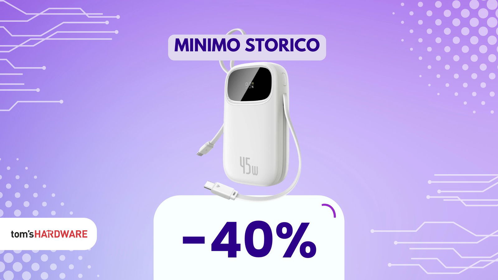 Il 10% di autonomia non fa più paura con la powerbank Baseus al tuo fianco