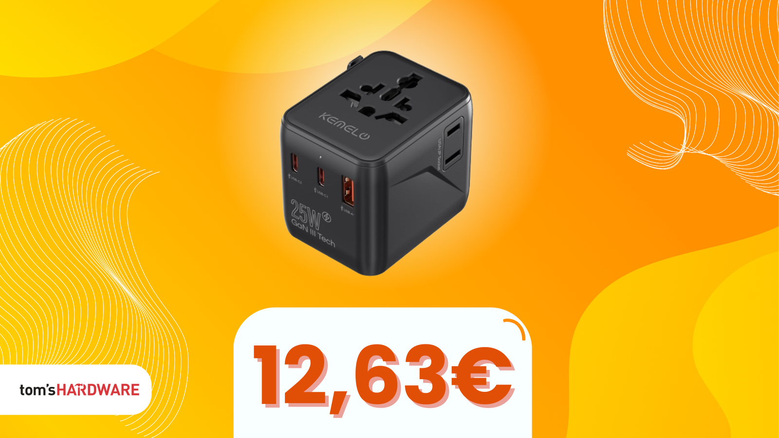 Mai più panico da batteria scarica in vacanza con questo adattatore in OFFERTA!