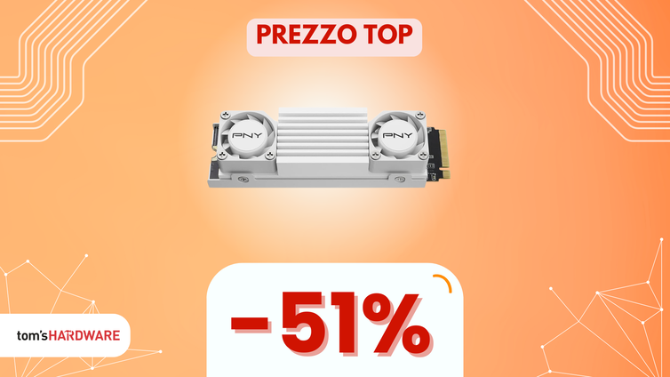 Immagine di Questo velocissimo SSD PCIe 5.0 con dissipatore attivo non è mai costato COSI' POCO! -51%