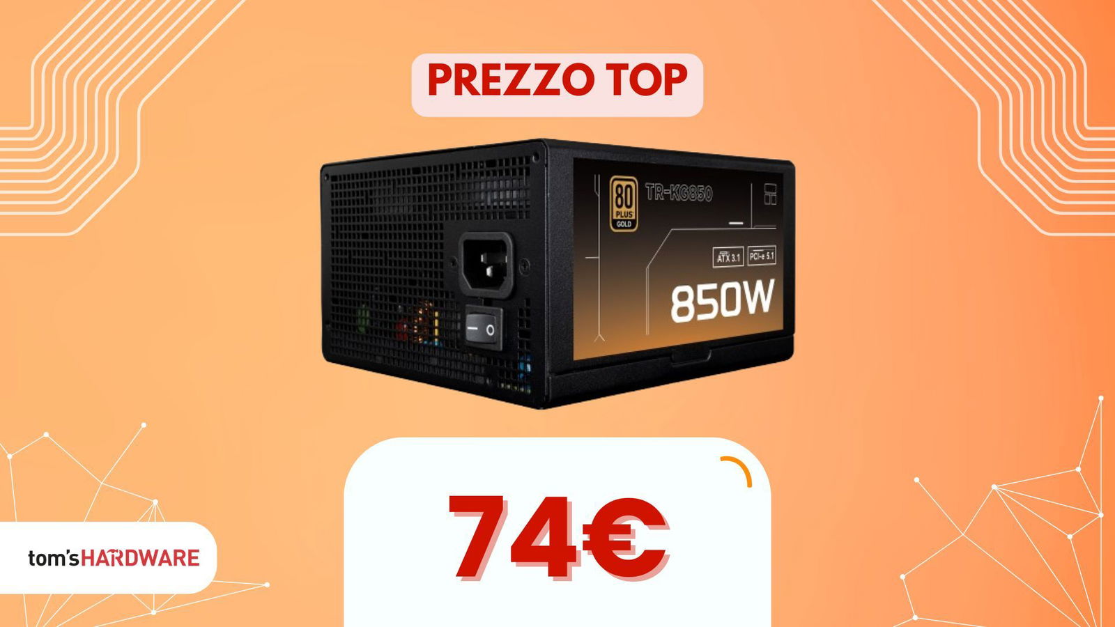 850W a 74€: l’alimentatore ideale per la tua nuova GPU high-end