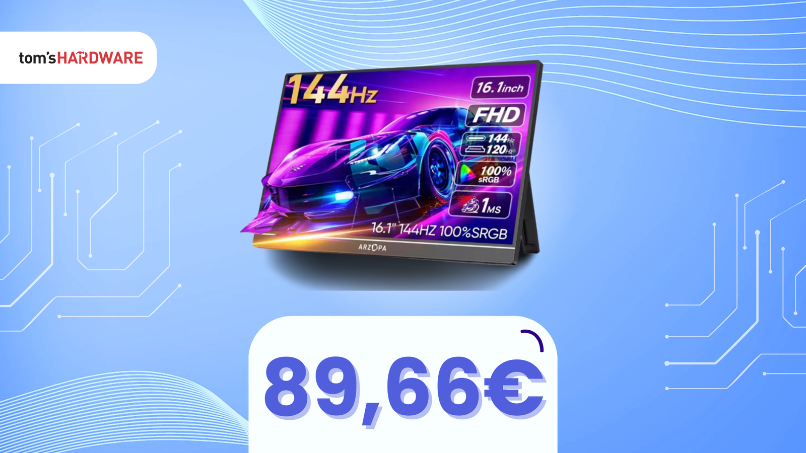 ARZOPA Z1FC a SOLI 89€: il monitor portatile 144Hz che devi avere ora!