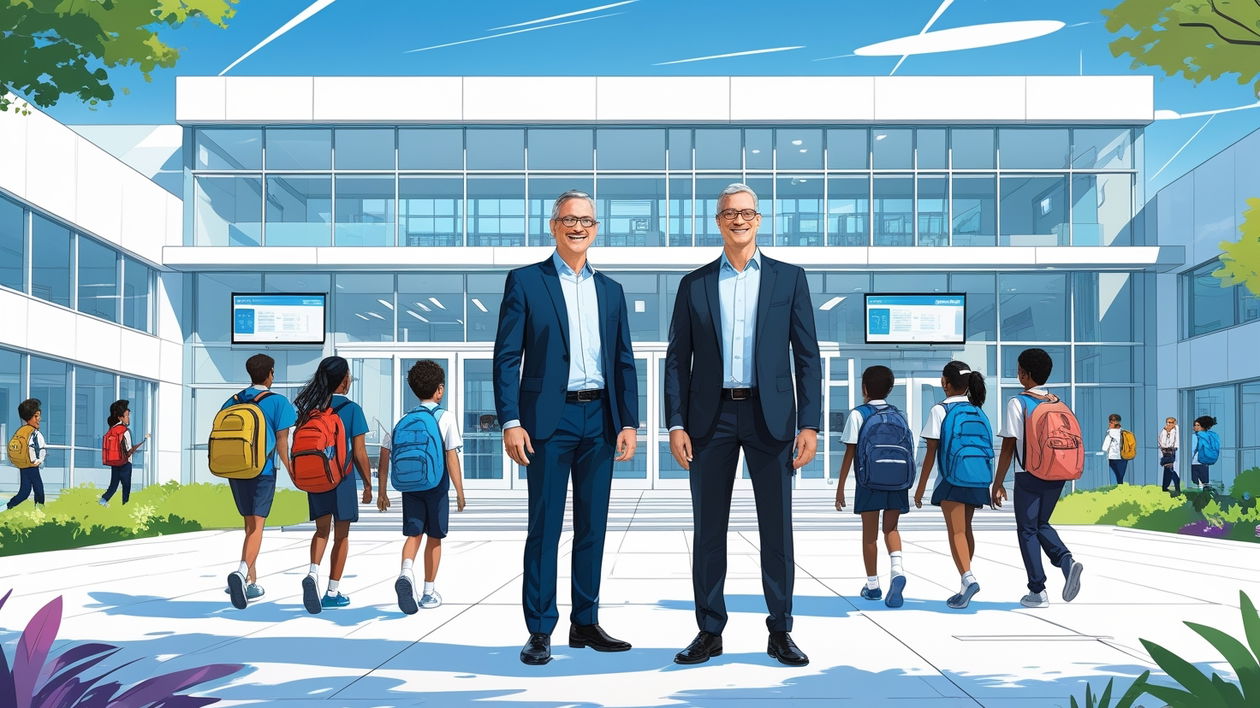 Immagine di Musk e Zuckerberg: miliardari che creano scuole