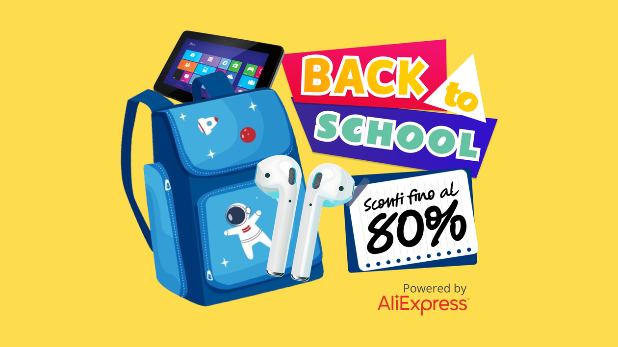 Immagine di Back to School AliExpress: ecco tutti i coupon disponibili per le super offerte fino all'80%