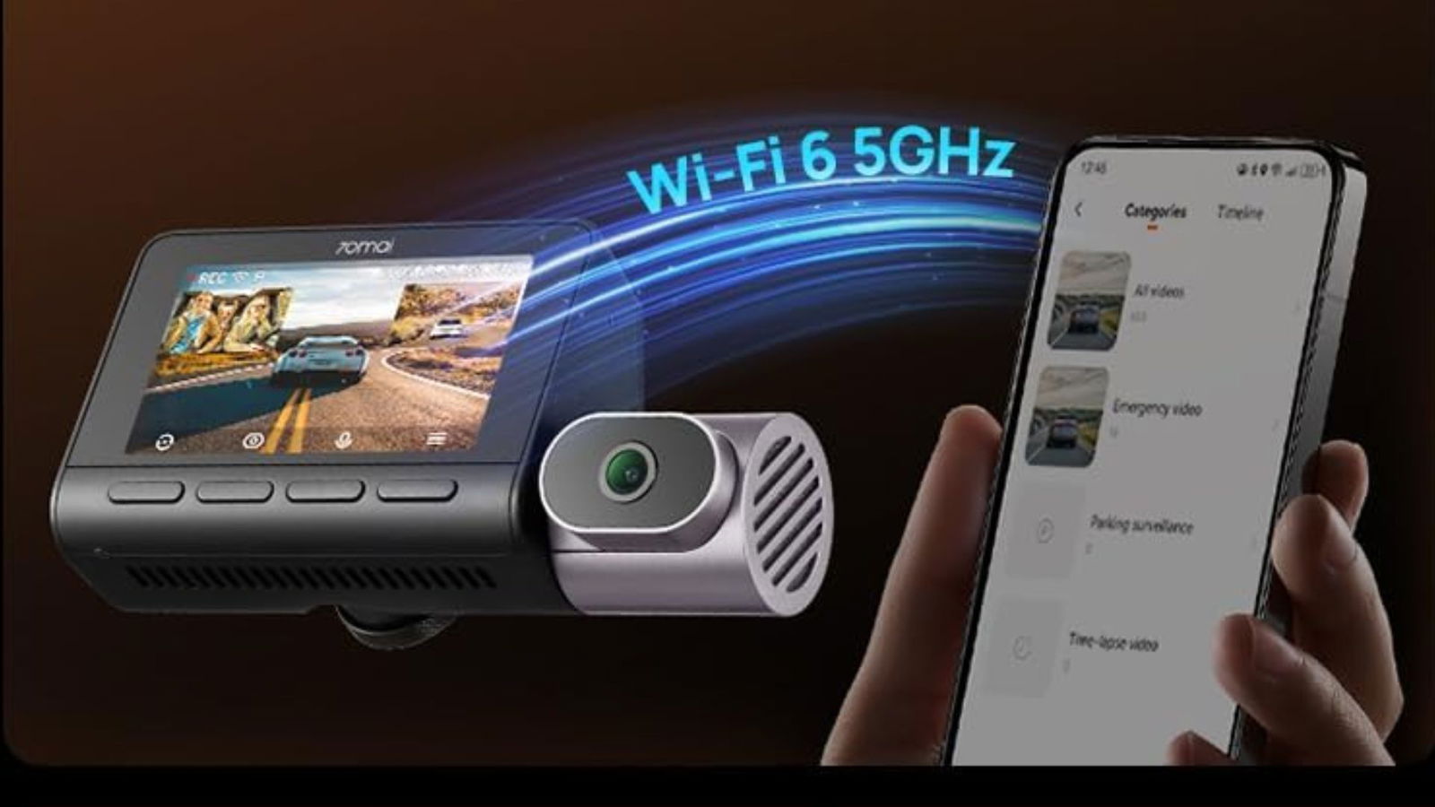 70mai 4K T800: la prima dash cam HDR a 3 canali, ora in offerta lancio