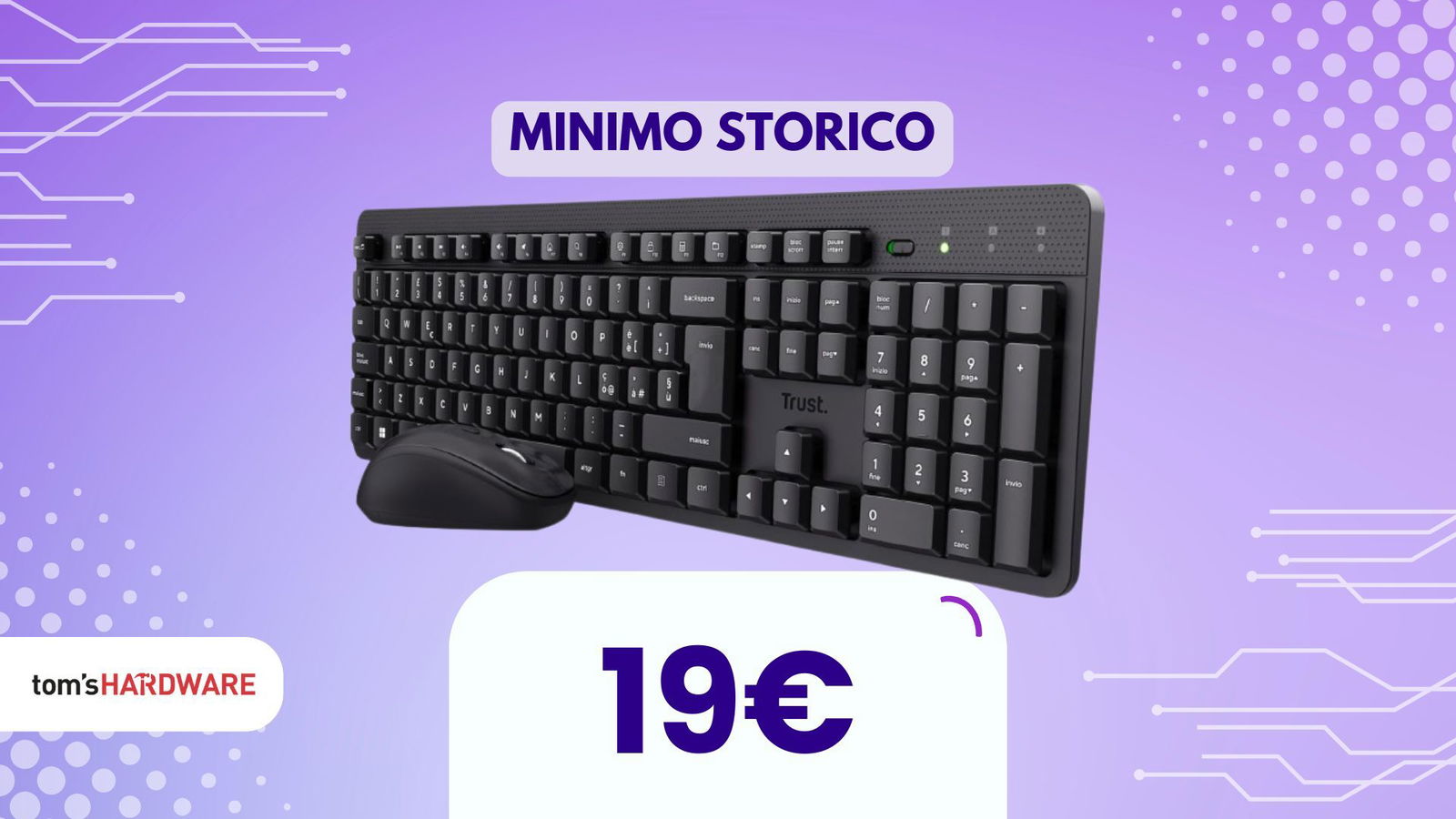 Oggi è il giorno giusto per mettere a carrello questo set tastiera e mouse