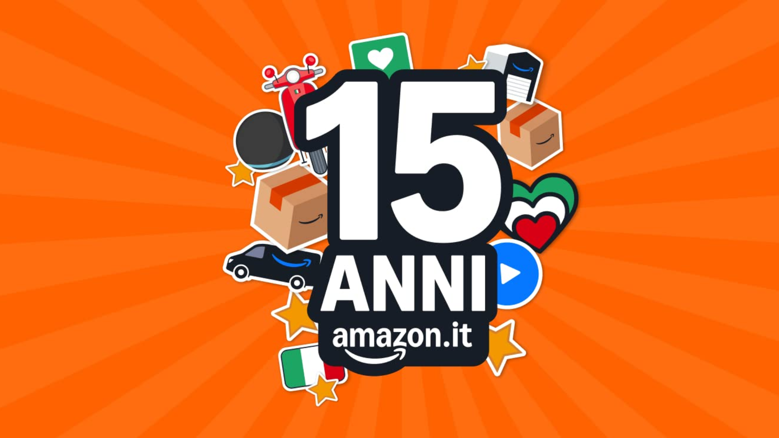 AFFRETTATI! Amazon festeggia 15 anni con un coupon per i primi 150.000 clienti di oggi