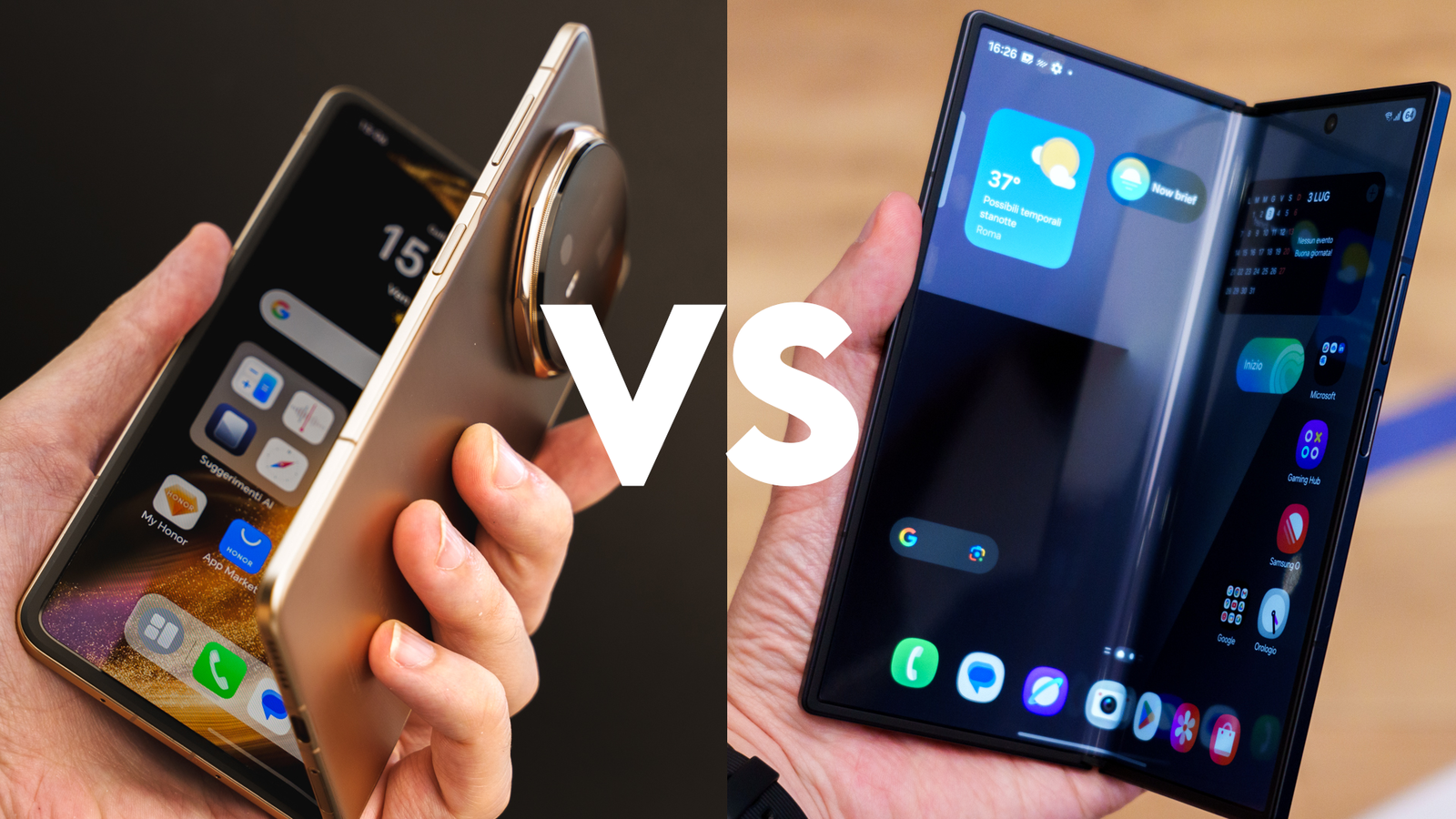 Honor Magic V5 vs Samsung Galaxy Z Fold7: sfida ai confini della fantascienza
