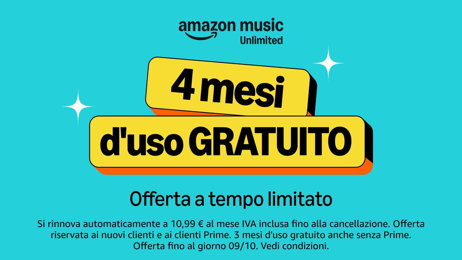La musica che ami, gratis fino a 4 mesi con Amazon Music Unlimited