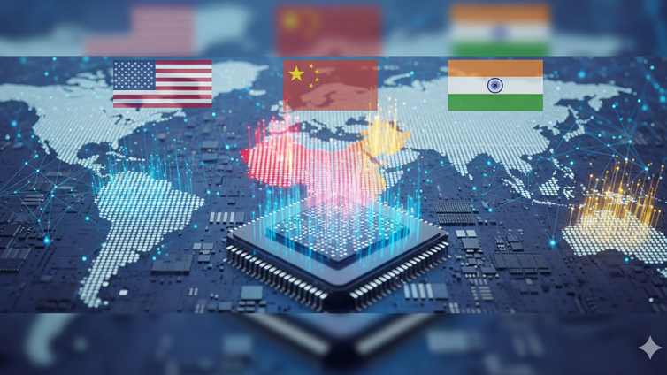 Immagine di Intelligenza Artificiale, la geopolitica tra USA, Cina e India