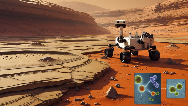 Immagine di Marte: scoperte tracce di vita nelle rocce?