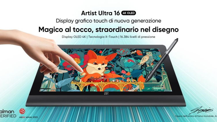 Immagine di XPPen lancia Artist Ultra 16: touch di nuova generazione e OLED 4K