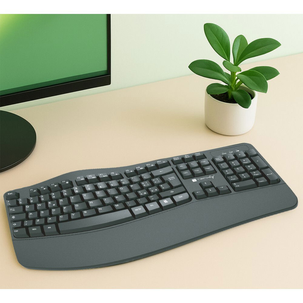 Tastiera ergonomica Techly IDATA 955-UBK-ERGO