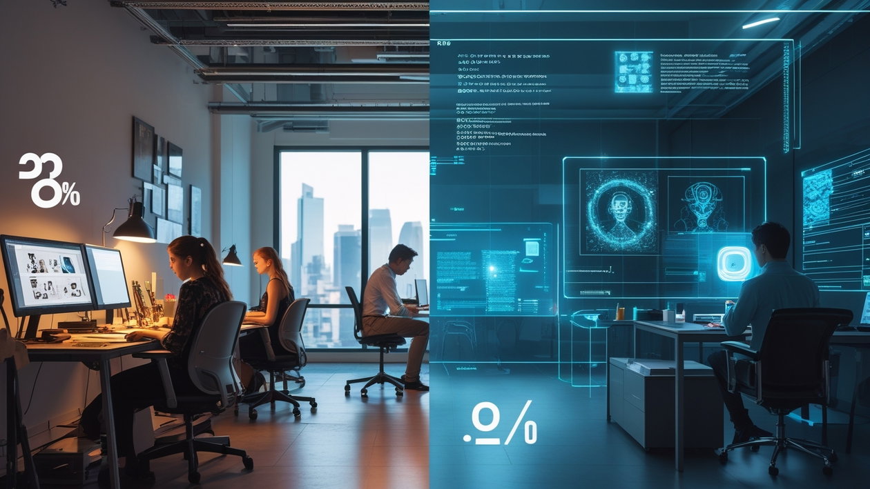 Immagine di L'IA potrebbe automatizzare il 26% dei lavori creativi