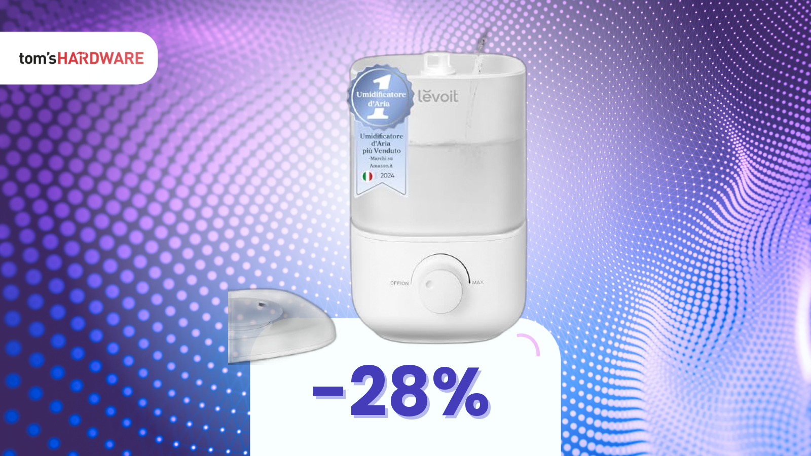 Il best seller del 2024 tra gli umidificatori, ora scontato a 28€!