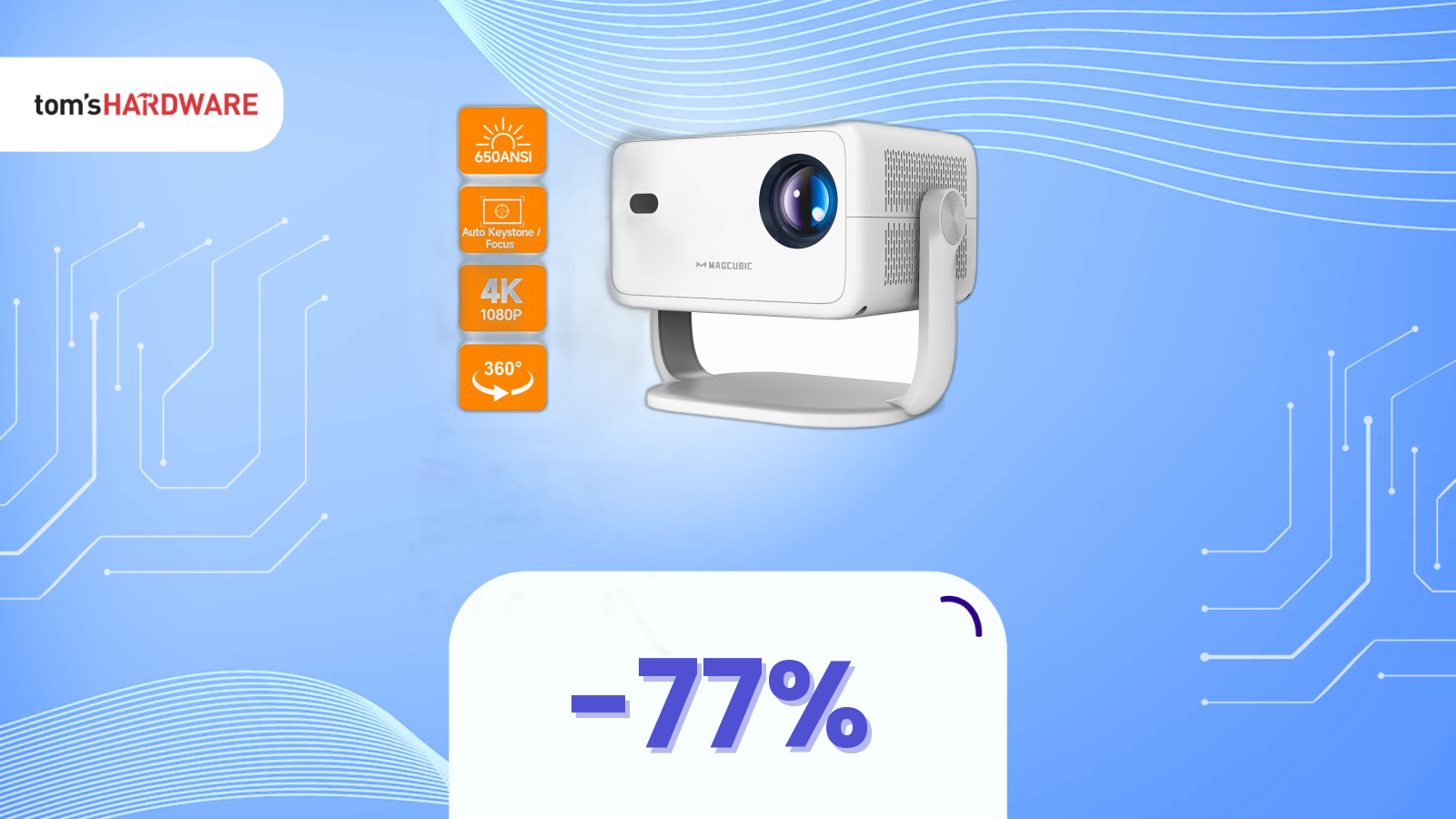 Il proiettore 1080p nativo da 70€ che supporta video 4K