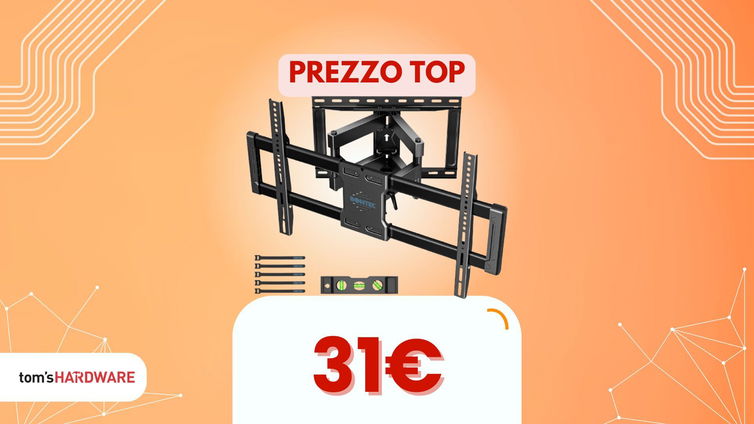Immagine di Nuova TV gigante? Questo supporto da 31€ tiene fino a 86 pollici senza problemi