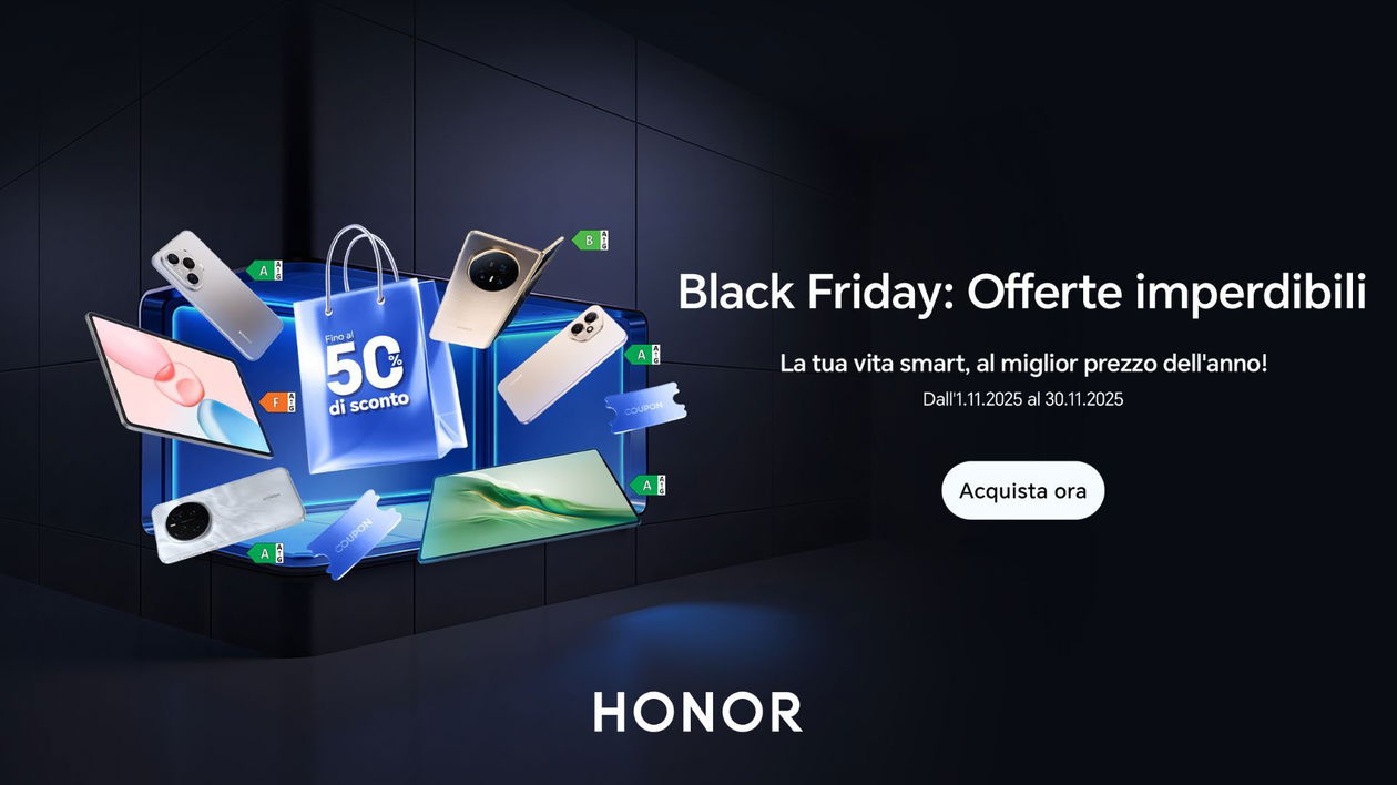 Immagine di Le offerte HONOR continuano: ecco i best seller del Black Friday