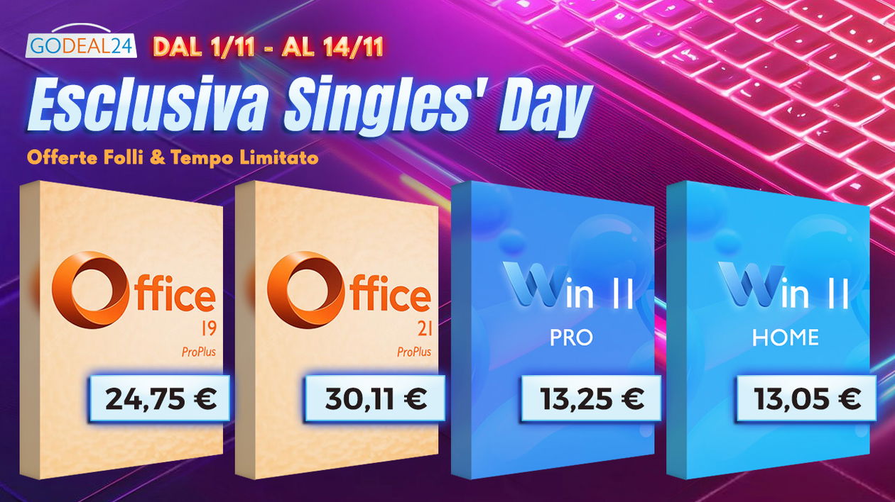 Immagine di Super offerte per il Singles’ Day, Windows 11 Pro a partire da 13€