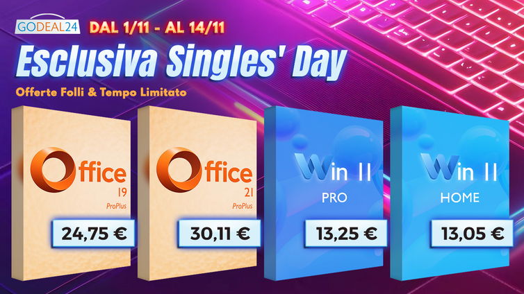 Immagine di Super offerte per il Singles’ Day, Windows 11 Pro a partire da 13€