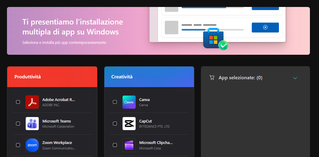 Installare più app su Windows ora è questione di secondi