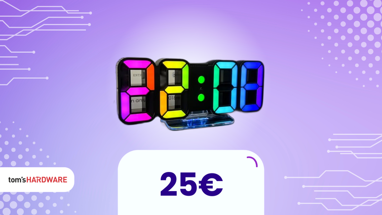 Immagine di Il tempo cambia volto! Ecco un orologio digitale con 14 luci RGB