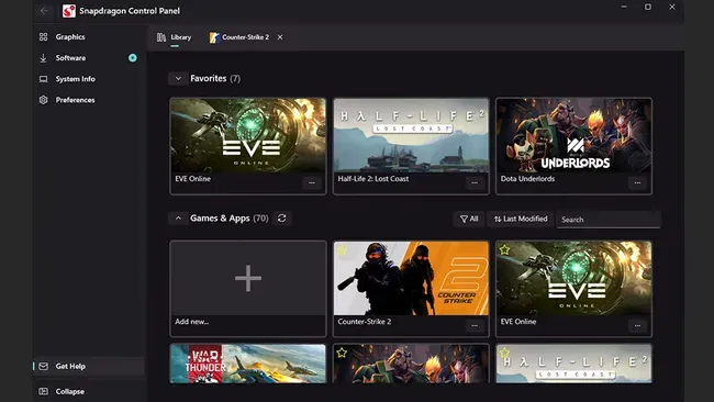 Snapdragon accelera sul gaming con il nuovo Control Panel