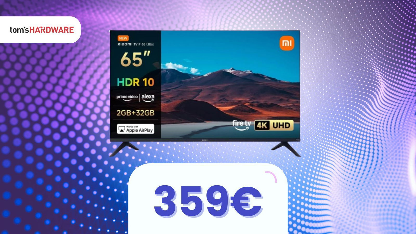 Solo 350€ per questo TV XIAOMI da 65 pollici! Su Amazon risparmi il 37%