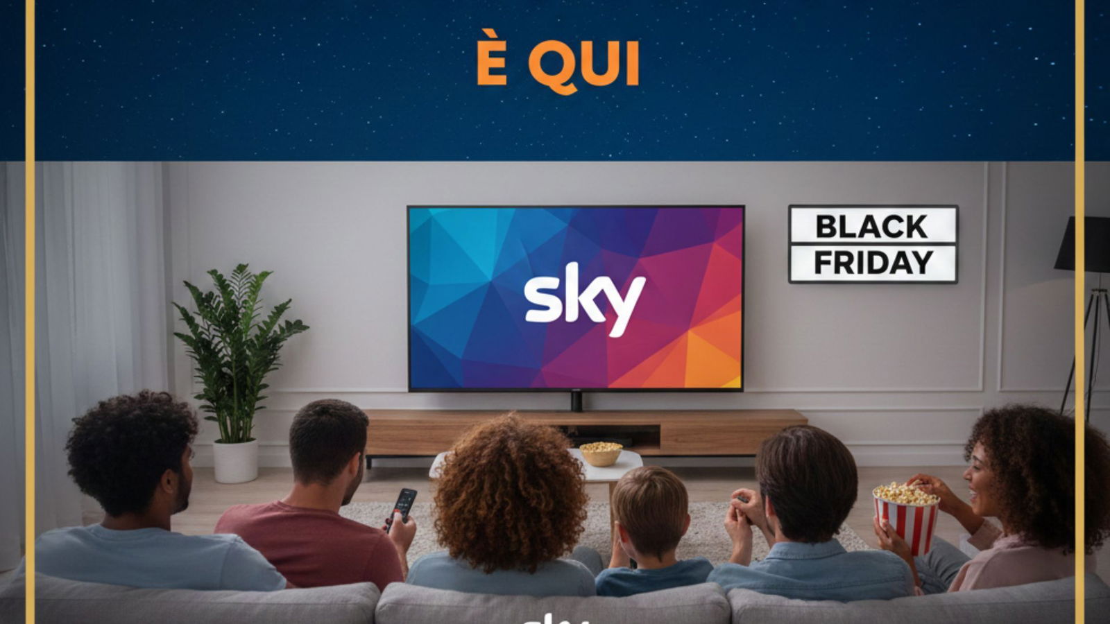15€ per un mondo di intrattenimento Sky: l’offerta Black Friday è qui