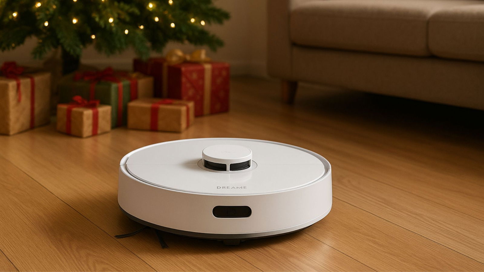 Immagine di Natale senza fatica: regala un robot Dreame e goditi pavimenti perfetti