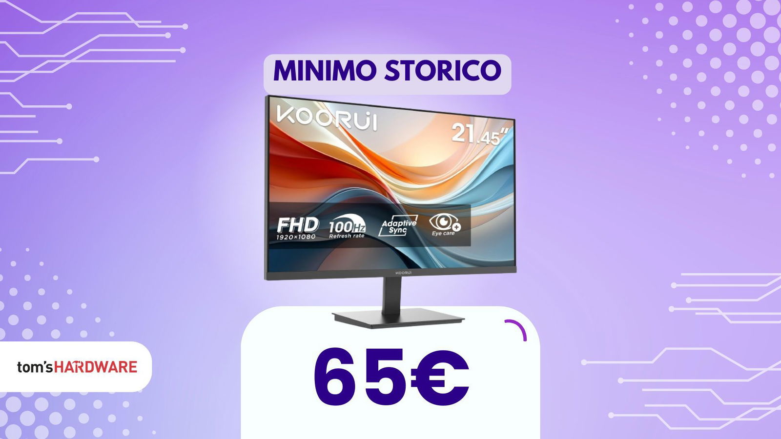 Monitor perfetto per essere usato da vicino: a soli 65€, un vero affare