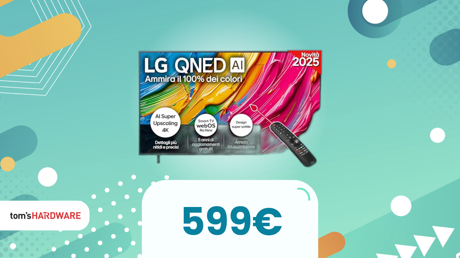 Questa TV LG mai così scontata: immagine impeccabile e telecomando che segui col polso