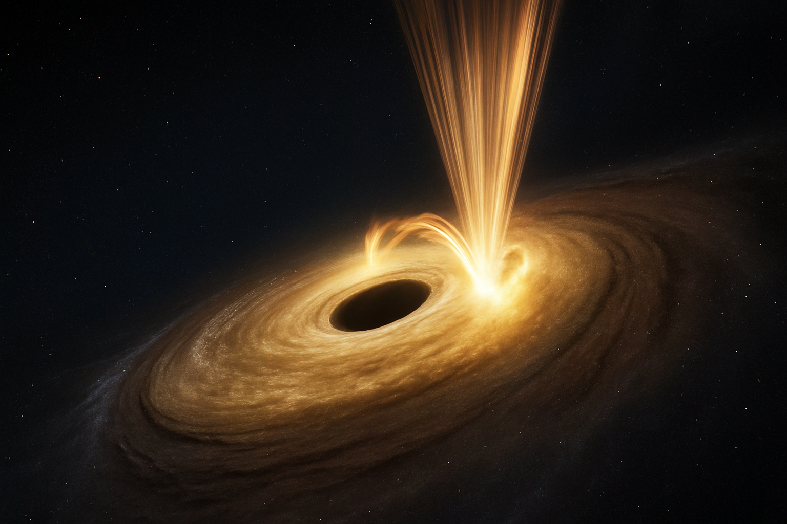 Buco nero emette venti ultrarapidi improvvisi