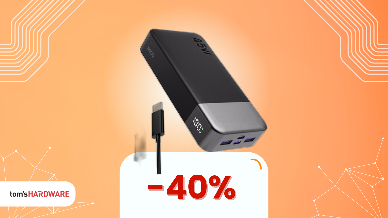 4 porte, tanta energia: powerbank con 40% di sconto