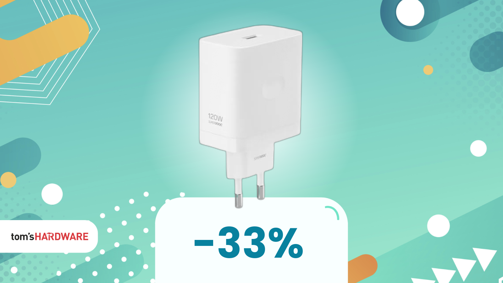 Oppo SUPERVOOC: caricatore da 120W in offerta a meno di 20€