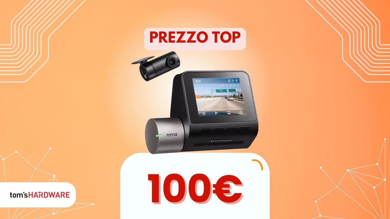 Questa dashcam su AliExpress costa meno e puoi scegliere se includere la SD