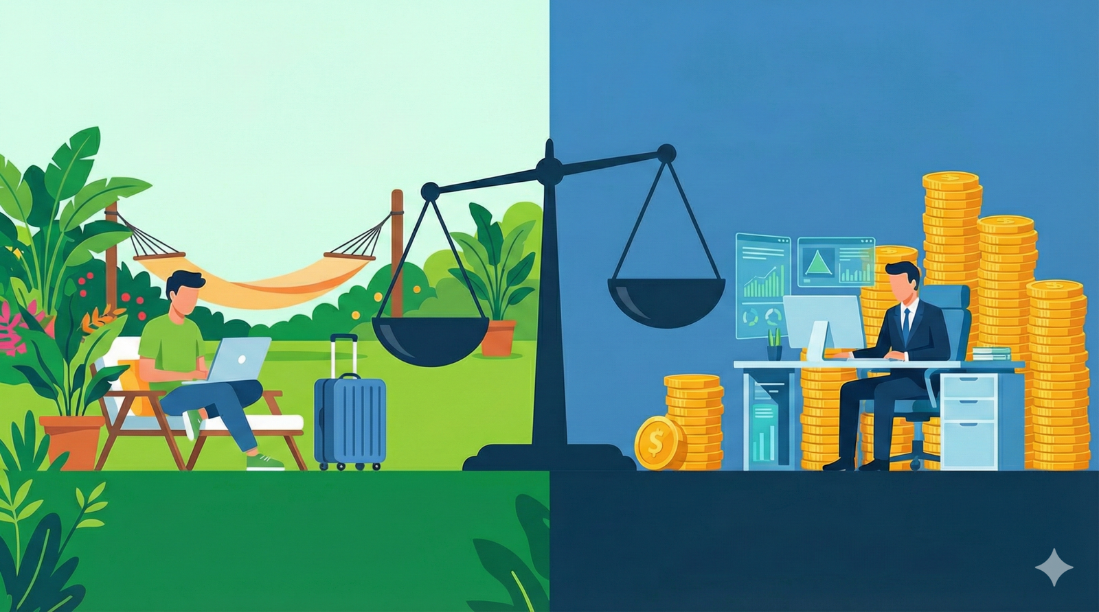 Guadagnare il doppio o lavorare in remoto? La risposta non è ovvia