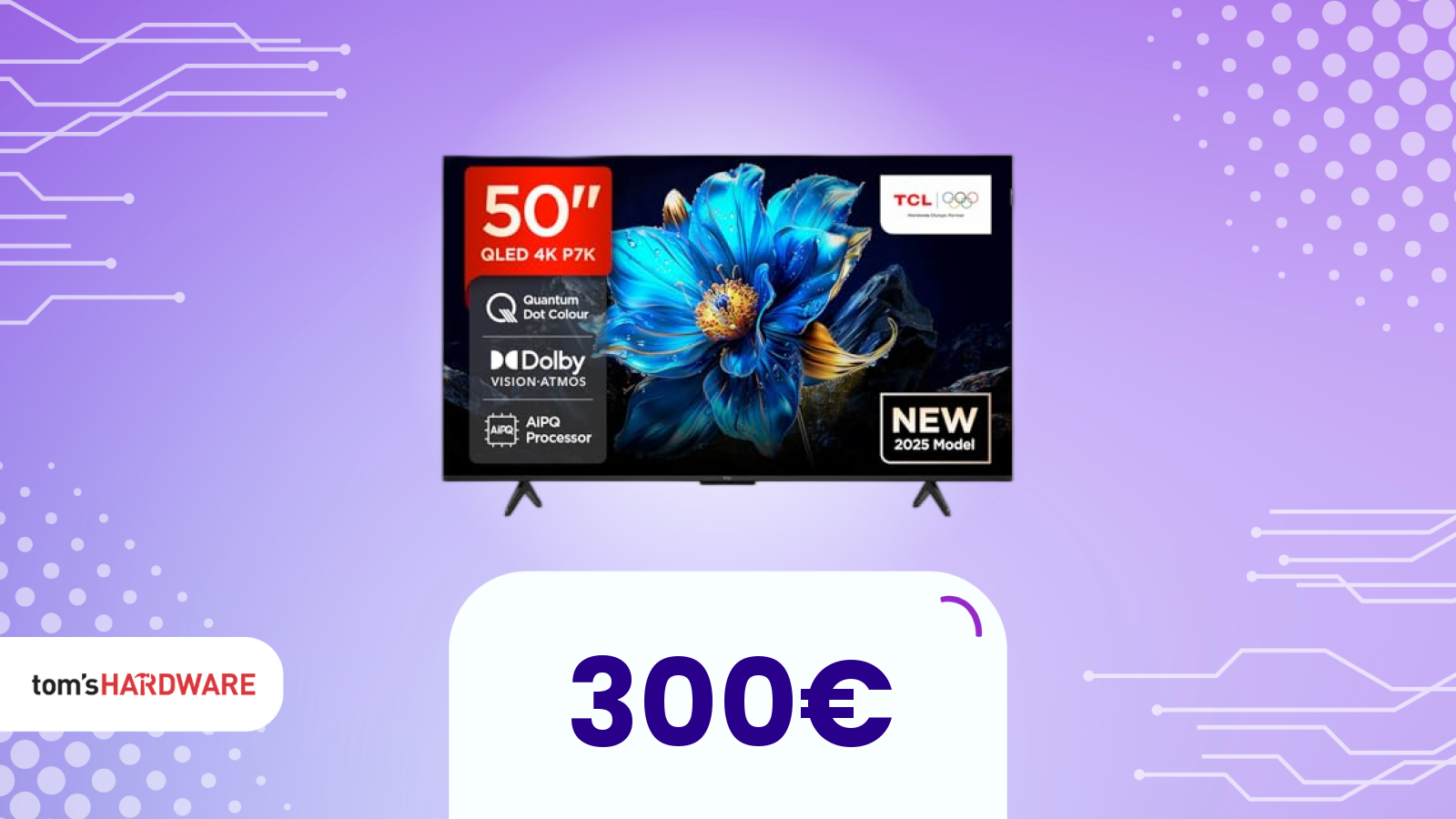 QLED 4K, 50" e Google TV. Per 300€ questo TV ha tutto quello che serve!