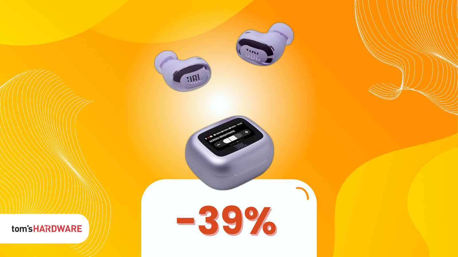 Con questi auricolari JBL controlli suono e playlist direttamente dalla custodia