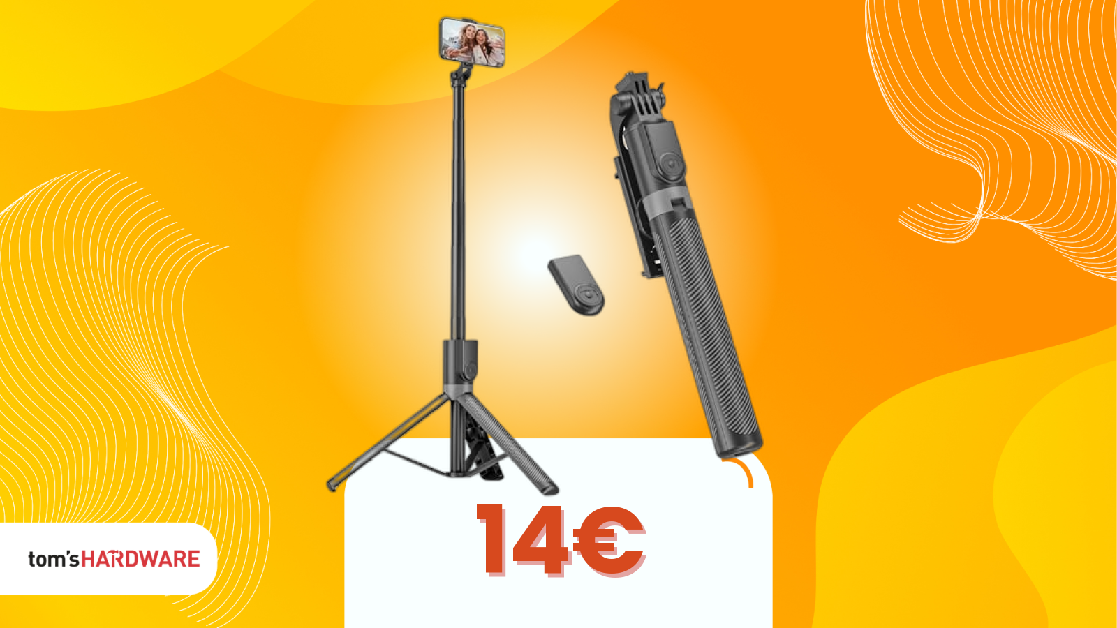 Solo 2€ di sconto, ma a 13€ questo treppiede per smartphone con telecomando vale la pena