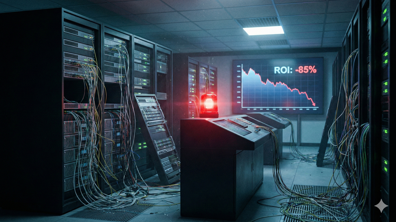 Immagine di I progetti AI non stanno funzionando: complessità infrastrutturale e assenza di ROI  li frenano