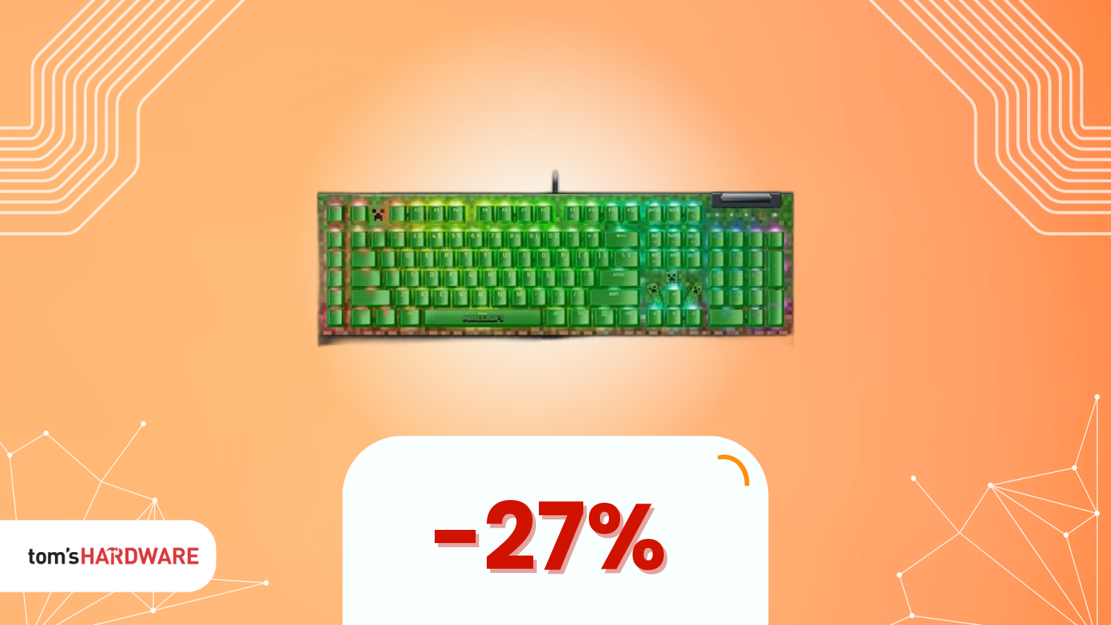 Grande sconto, ma il design Minecraft è il vero protagonista di questa tastiera