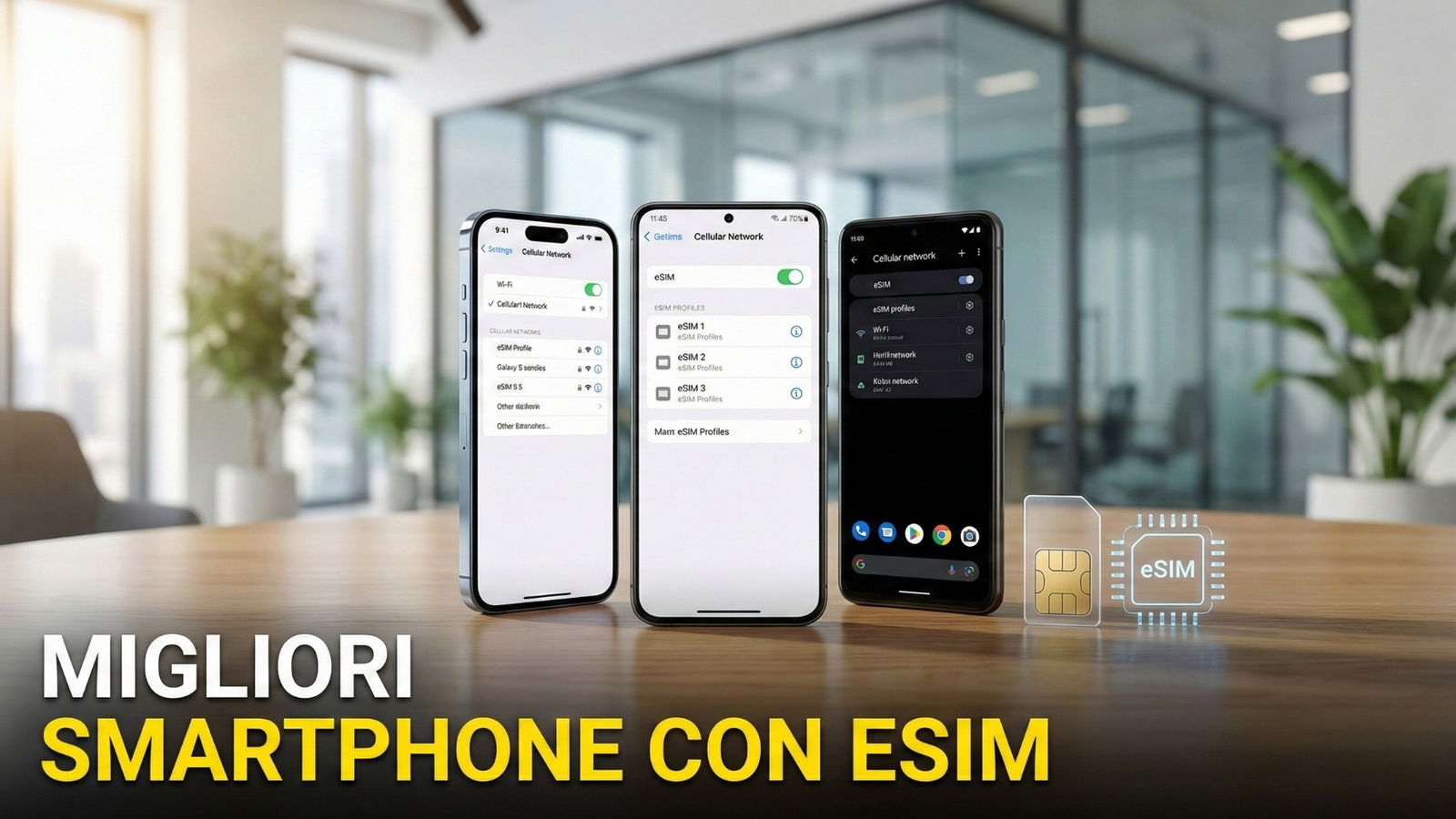 Migliori smartphone con eSIM (gennaio 2026)