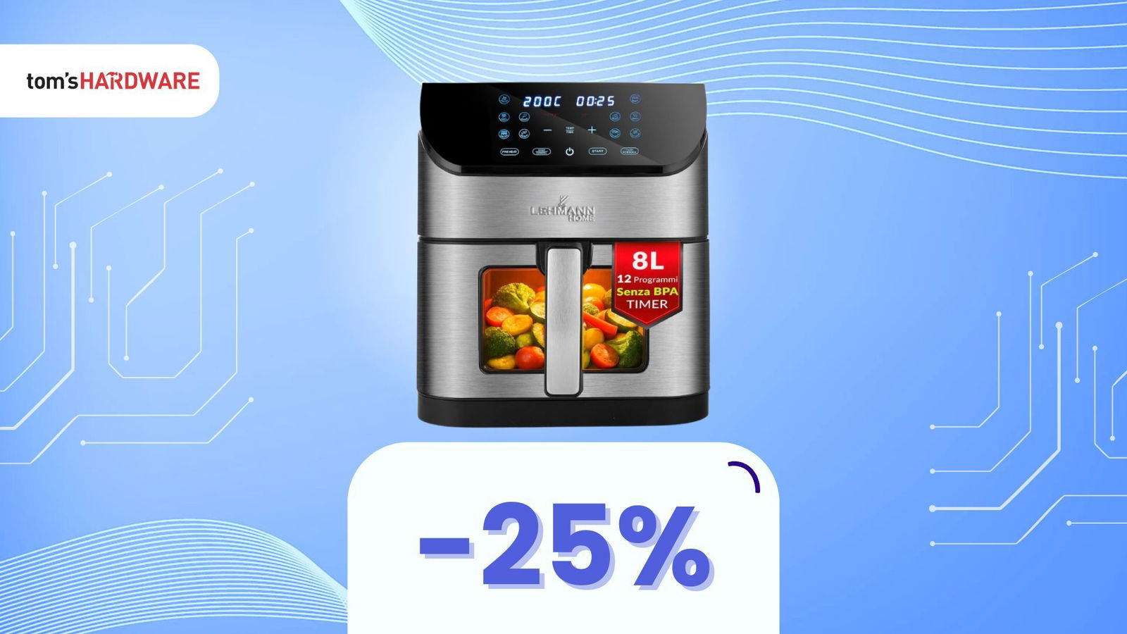 Dimentica le mini! Questa friggitrice da 8L costa oggi meno di 60€