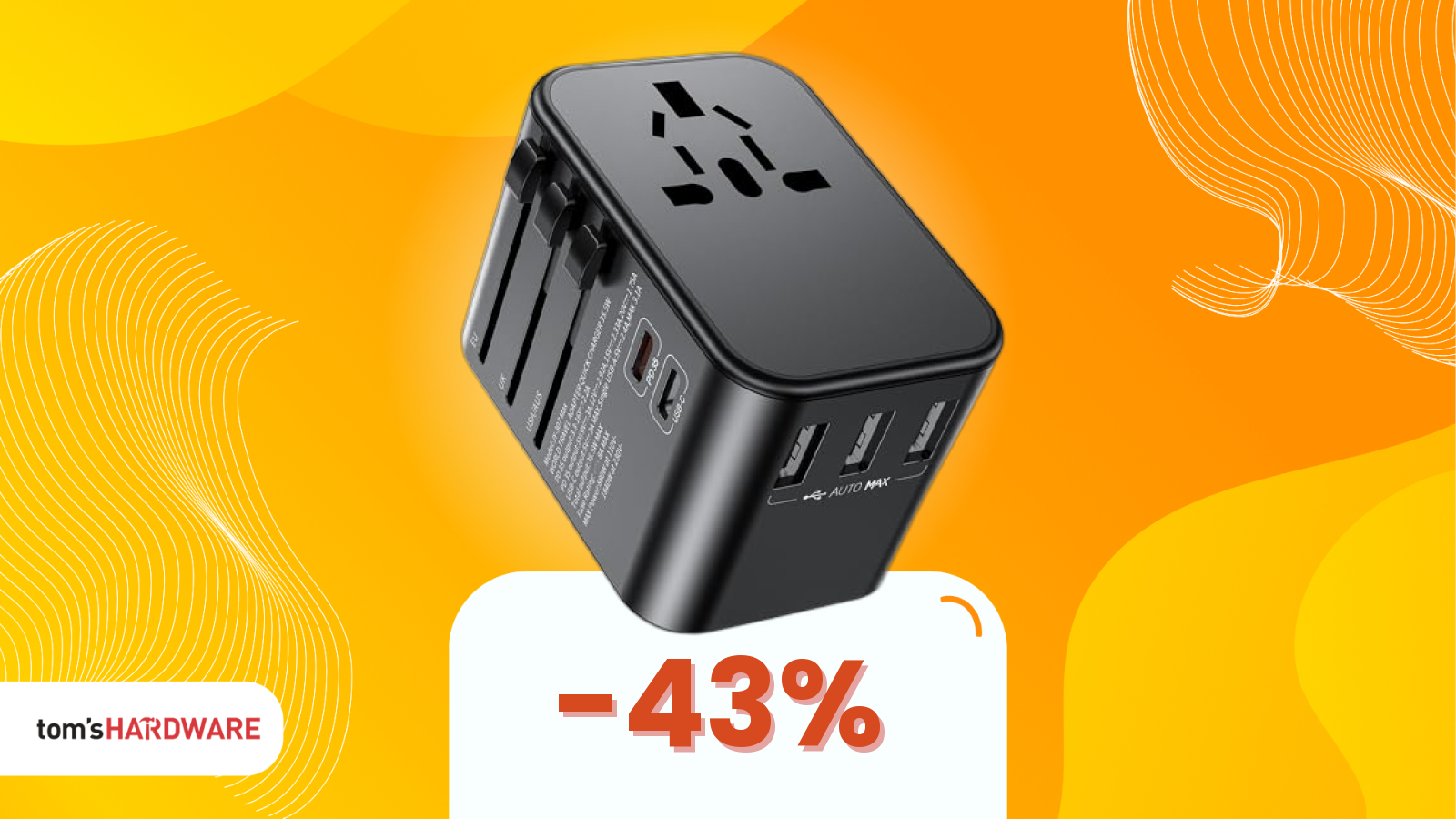 Immagine di Dimentica i problemi di prese elettriche: adattatore universale scontato oltre il 40%