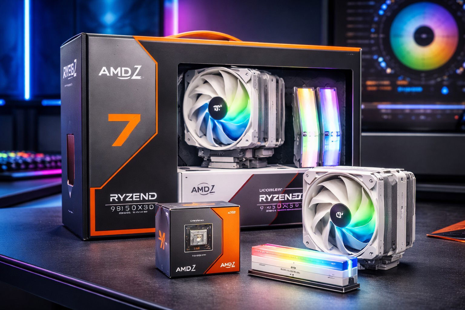 Avvistato un Ryzen 7 9850X3D in bundle con DDR5 e dissipatore